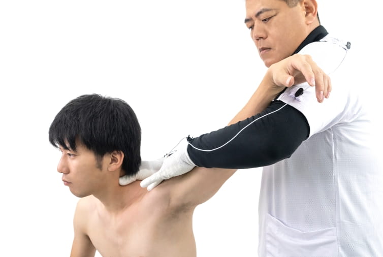 筋膜リリース施術の様子