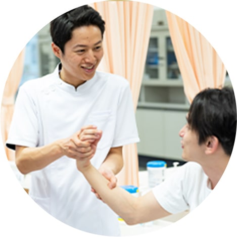 ラクリスを活用した指圧・整体施術のイメージ